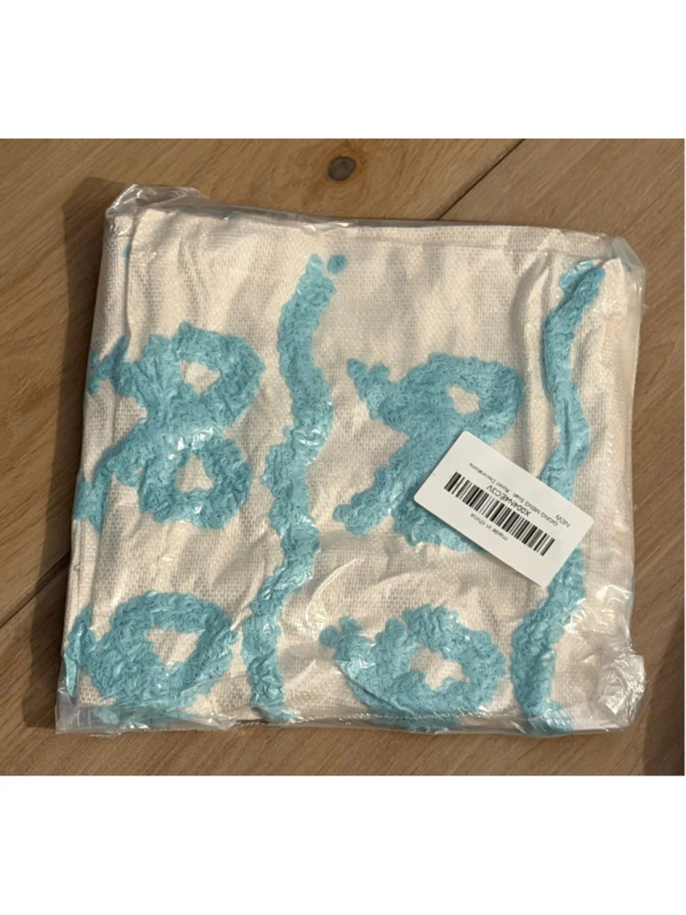 NEW Set of 2 Blue Bow Soft Pillow Covers 18”